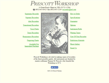 Tablet Screenshot of prescottworkshop.com